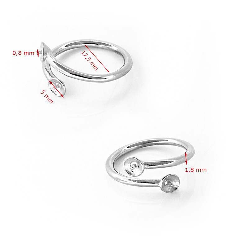 Komponent pro prstýnek z chirurgické oceli - 1ks