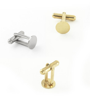 Stainless Steel Cufflinks 10mm - 1Pc
