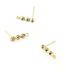 Stainless Steel Ear Stud with Ring 15mm 4mm - 1Pc