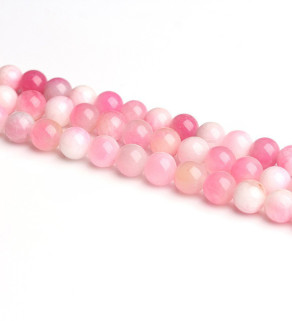 Růžový Chalcedon korálky 6mm - Návlek