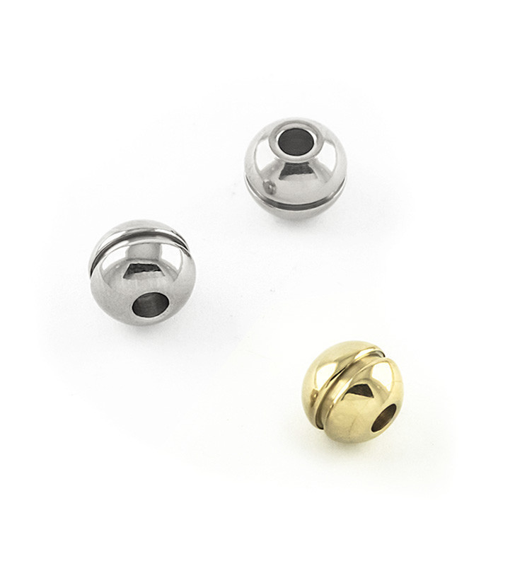 Leštěný korálek s drážkou 8mm - 1Ks